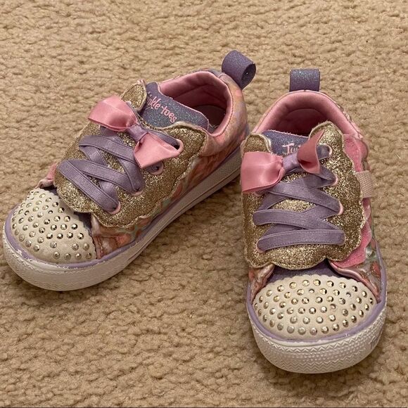 Skechers Twinkle Toes shoes. Girl Sz 10 - Picture 1 of 12